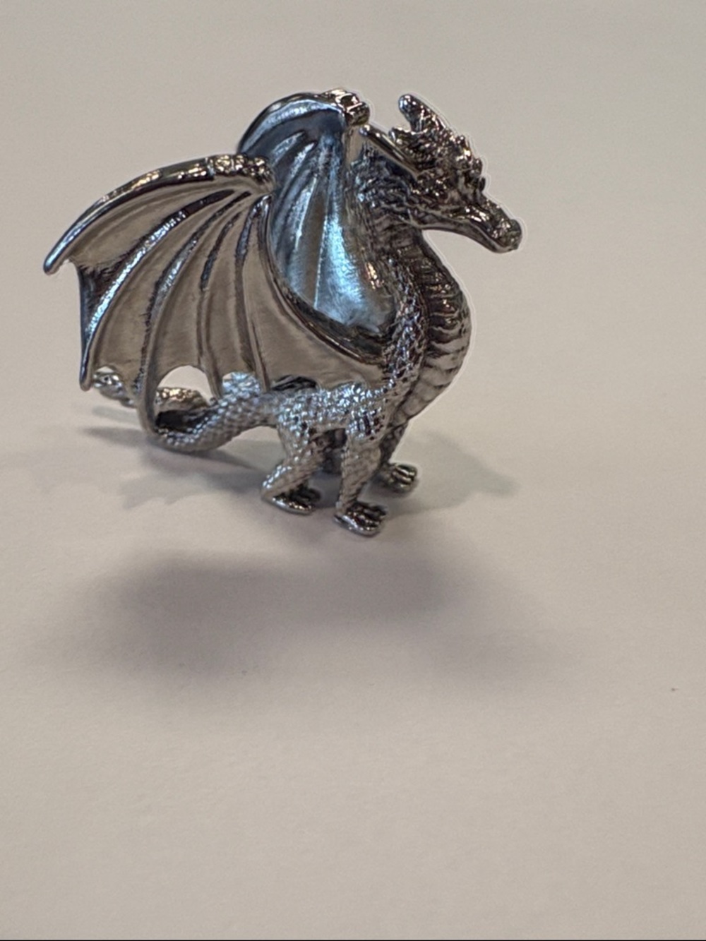 Silver Dragon Figurine